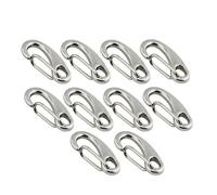 Mousqueton Inox Mousquetons à ressort en forme d'œuf, en acier inoxydable 316, multifonctionnel, for randonnée, Camping, ceinture, mousqueton, crochet à dégagement rapide, 10 pièces(30mm(10Pcs))