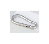 Jardiline Mousqueton inox pour voile d'ombrage Ø8 x L80 x l40 mm Gris