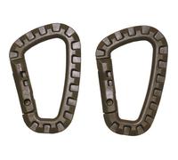 Mousqueton - MFH - 27531R - 7 mm x 85 mm - Marron - 2 pièces