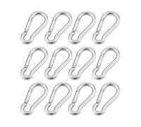 Mousqueton, Mousqueton à Ressort Multifonction en Acier Inoxydable 316 M4 M5 M6 M7 M8, Anneau de Verrouillage maillon Rapide(12pcs,M7)