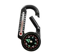 Mousqueton multifonction, boussole, thermomètre, porte-clés, camping, randonnée, extérieur, escalade, camping, boussole, thermomètre