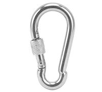 Mousqueton multifonction robuste en acier inoxydable 304 avec verrouillage à vis pour hamacs de travail, balançoires, sacs à dos, camping, randonnée, outils de pêche