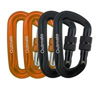 Mousqueton Outmate 12 kN en alliage d'aluminium, solide, 1 200 kg, équipement parfait pour hamacs camping randonnée porte-clés et utilitaires