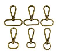 Mousqueton Pivotant 10/20Pcs 13/16/20/25/32/38mm Swivel Lobster Buckle Metal Spring Clip Hook Snap Luggage Bag Strap Webbing(Bronze,13mm-20Pcs)