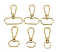 Mousqueton Pivotant 10/20Pcs 13/16/20/25/32/38mm Swivel Lobster Buckle Metal Spring Clip Hook Snap Luggage Bag Strap Webbing(LightGold,20mm-10Pcs)
