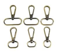 Mousqueton Pivotant 10/20Pcs 13/16/20/25/32/38mm Swivel Lobster Buckle Metal Spring Clip Hook Snap Luggage Bag Strap Webbing(Brass,13mm-10Pcs)
