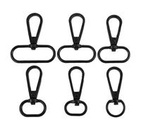 Mousqueton Pivotant 10/20Pcs 13/16/20/25/32/38mm Swivel Lobster Buckle Metal Spring Clip Hook Snap Luggage Bag Strap Webbing(Black,16mm-10Pcs)