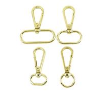 Mousqueton Pivotant 10/20Pcs 13/16/20/25/32/38mm Swivel Lobster Buckle Metal Spring Clip Hook Snap Luggage Bag Strap Webbing(PaleLightGold,38mm-10Pcs)