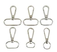 Mousqueton Pivotant 10/20Pcs 13/16/20/25/32/38mm Swivel Lobster Buckle Metal Spring Clip Hook Snap Luggage Bag Strap Webbing(Silver,25mm-20Pcs)
