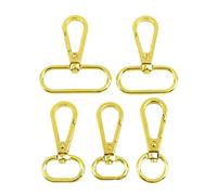 Mousqueton Pivotant 10/20Pcs 13/16/20/25/32/38mm Swivel Lobster Buckle Metal Spring Clip Hook Snap Luggage Bag Strap Webbing(KGold,50mm-10Pcs)