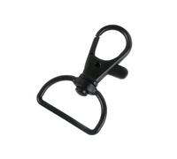 Mousqueton Pivotant 10-50Pcs 20/25mm Bag Strap Buckles Metal Lobster Clasp Swivel Clip Snap Hooks Buckle For Webbing Keychain(Black,20mm-10Pcs)