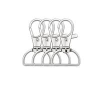 Mousqueton Pivotant 10pcs Swivel Clasp Lanyard Snap Hooks Keychain Clip Hook Metal Lobster Claw Clasps For Key Rings(Color 2,20mm)