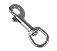 Mousqueton pivotant à ressort en acier inoxydable pour plongée sous-marine, laisse d'animal domestique et équipement de camping avec matériau en acier inoxydable 316 (65 mm)