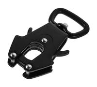 Mousqueton Pivotant Chien à Dégagement Rapide, Alliage D'aluminium Noir | Clip Robuste pour Collier et Laisse, Usage Extérieur et Randonnée, Léger, Sécurité Pivotante, Multiprise