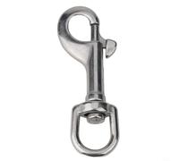 Mousqueton pivotant en acier inoxydable 316 avec mécanisme à ressort pour plongée sous-marine, laisse pour animaux domestiques, camping et équipement de plein air, anti-matériau (82 mm)