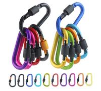 Mousqueton Porte-Clé en Dix Pièces de Différentes Couleurs - Léger, Résistant à l'Usure, Multifonction pour Les Sacs, Jouets