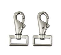 Waldhausen Mousquetons pour couverture de cheval, 1 paire, fermeture frontale, argenté 6 cm