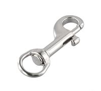 Mousqueton rapide à double extrémité en acier inoxydable 316 avec boucle pivotante pour attacher les appareils de contrôle de flottabilité et l'équipement de randonnée en toute sécurité (70 mm)