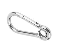 Mousqueton Robuste | Connecteur de Corde en Fer Galvanisé, Pince à Ressort avec Fermeture Sécurisée, Idéal pour Attacher Clés, Cordes, Équipements de Plein et Accessoires de Camping, Résistant
