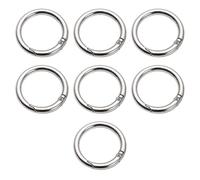 Mousqueton Rond 7 Pièces, Mini Boucle Ronde À Ressort, Porte-Clés Rond, Boucle Ronde en Sangle, Adapté Aux Clés, Sacs À Dos, Sacs À Main