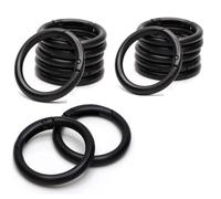 Mousqueton rond Snap Clips - INF - 15-pack - Noir - 8 mm