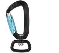 Mousqueton rotatif en aluminium aéronautique, robuste et léger, mousqueton de sécurité, supporte jusqu'à 450 kg et pivote à 360 ° pour laisses de chien en plein air, escalade, balançoire et camping