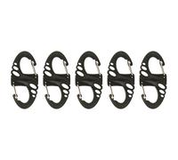 Mousqueton S-Hook plastique 5 pcs. M-Tac - Black
