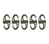 Mousqueton S-Hook plastique 5 pcs. M-Tac - Olive