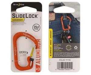 Mousqueton SlideLock Carabiner Aluminum 3 Nite Ize - Orange