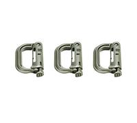 Mousqueton, Verrou de Sangle Attacher Une Boucle tirage Rapide Mousqueton Camping en Plein air Lien Connexion Clip Manille Randonnée Escalade Sac à Dos(Black)