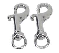 Mousquetons à Boulons en Acier Inoxydable 316, 65 mm, Marine et Industriel, Lot de 2, pour Collier de Chien