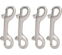 Mousquetons à double extrémité,Clips métalliques de qualité marine,Mousqueton à ressort en acier inoxydable,Mousqueton à ressort marin,Mousqueton à double extrémité,Clip de chaîne à mousqueton