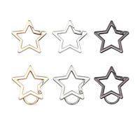 Mousquetons En Forme D'Étoile 6 Pièces, Boucle En Métal, Boucle De Suspension Décorative, Mousqueton Durable, Porte-Clés Créatif, Boucle De Suspension De Sac À Dos