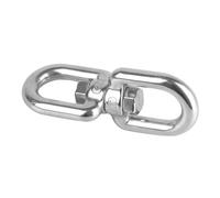 Mousquetons pivotants - Anneau pivotant à 8 personnages, rotation lisse, anneau pivotant robuste en acier inoxydable 304, crochets à œillets pivotants à double extrémité pour balançoire d'arbre Web