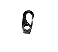 Mousquetons polyamide à oeil Ø10x49mm. pour sandow Ø6mm . noir