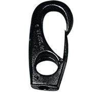 Mousquetons polyamide à oeil Ø10x49mm. pour sandow Ø6mm . noir