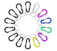 Mousquetons Porte Clés 2 Inch/5cm comme Plate Forme Mini Pince Clip Crochet à Petits Objets de Camping Randonnée (14pcs Couleur)