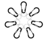 Mousquetons Porte Clés 2 Inch/5cm comme Plate Forme Mini Pince Clip Crochet à Petits Objets de Hamacs Camping Randonnée (Noir)