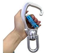 Mousquetons Robustes - Anneau en D en Aluminium 185 G, Clip Extérieur Robuste, Crochet De Verrouillage De Résistance 35 KN | Accessoire Polyvalent D'équipement d'escalade De Randonnée De Camping pour