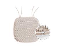 Mousse à Mémoire Couleur Solide Galette De Chaise,Coussin De Chaise Avec Cravates Pour Chaises à Manger,Non-glissement Coussins D'assise Et De Chaise Coussinets Soft Mat Pour Les S-Beige 40x40cm