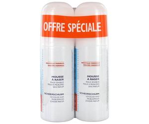 Mousse à Raser - Nobacter - Lot de 2 x 150ml - Sans parfum - Hypoallergénique - Anti-bactérien
