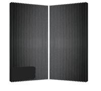 Mousse Acoustique 1/2Pack 48 "x 24" x 2 "cales carreaux mousse acoustique haute densité Studio Absorption panneaux d'isolation phonique grande taille pour Studio(2pcs)