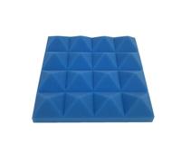 Mousse Acoustique 1 pièce 25 x 25 x 5 cm, mousse acoustique pyramidale, insonorisante, absorption du son, traitement acoustique, panneaux muraux, carrelage, éponge en polyuréthane(Blue)