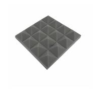 Mousse Acoustique 1 pièce 25 x 25 x 5 cm, mousse acoustique pyramidale, insonorisante, absorption du son, traitement acoustique, panneaux muraux, carrelage, éponge en polyuréthane(GRAY)