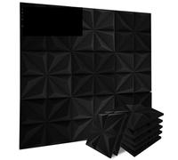 Mousse acoustique 12 pièces, mousse d'isolation phonique for Studio de musique sonore, panneaux muraux KTV for la maison Pour l'atténuation du son