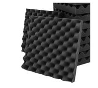Mousse Acoustique Mousse Insonorisante For Murs Creux, Densité 6, 12, 24 Ou 48 Pièces, Matériau Absorbant Le Bruit, Acoustique For Plafond, Isolation Phonique(Black,6 Pcs With Tapes)