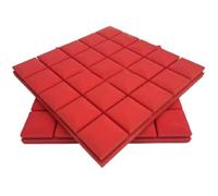 Mousse Acoustique Panneau de mousse insonorisant mural 50x50x5cm, décoration murale for la maison, arrêt acoustique, Absorption, d'insonorisation for salle Studio Audio pour Studio(Red)