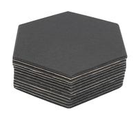 Mousse Acoustique Panneaux acoustiques hexagonaux insonorisés, 12 pièces, for salon, salles d'étude, de Piano pour Studio(Dark Gray)