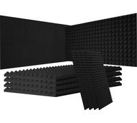 Mousse acoustique VEVOR Panneaux acoustiques, set de 4, 1200 x 600 x 50 mm, panneaux muraux insonorisants en forme de pyramide, panneaux acoustiques, tapis en mousse acoustique