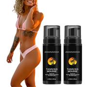 Mousse Autobronzante Visage & Corps,Mousse autobronzante pour un bronzage Naturel Sans Exposition au Soleil,Hydratant,Pour les Peaux Sensibles,Cadeau de la Fête des Mères (2PCS)